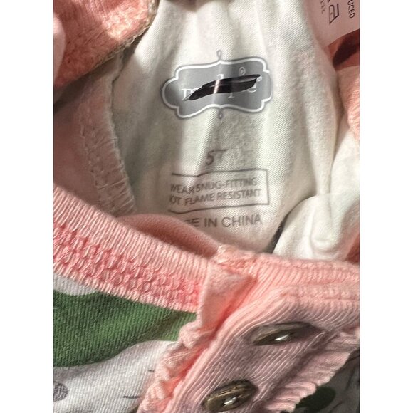 Mud Pie 5T PINK GOLF PAJAMAS 2pc pants PJs glitter NWT Master's green long sleev - Picture 6 of 6